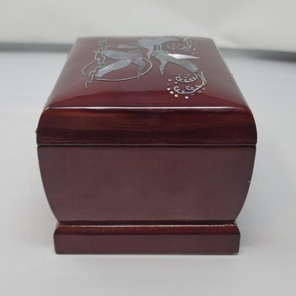 Vintage Mother Of Pearl Inlay Wooden lacquer Arirang Music Jewelry Box Korean - Picture 5 of 13